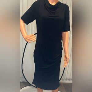 Serena Williams Elegant Black Midi Dress